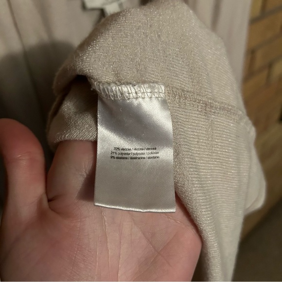 H by Halston Cardigan Sweater Open Front Long Beige Women’s Size M - Picture 3 of 6